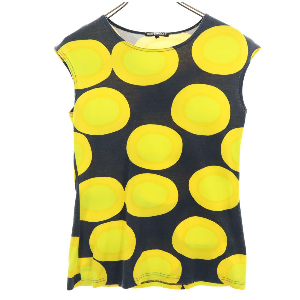 古着 marimekko マリメッコ 総柄 ノースリーブ カットソー S イエロー系 レディース 【中古】 【PD】