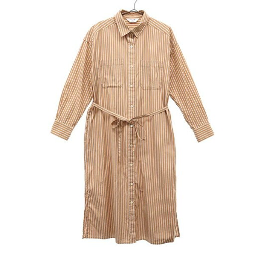 古着 メーカーズシャツカマクラ Maker's Shirt 鎌倉 ビス コラボ ストライプ 長袖 シャツワンピース M ブラウン VIS レディース 【中古】 【PD】 古着 メーカーズシャツカマクラ Maker's Shirt 鎌倉 ビス コラボ ストライプ 長袖 シャツワンピース M ブラウン VIS レディース 【中古】 【PD】