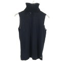 古着 CHANEL シャネル ノースリーブ タートルネック ニットベスト 38 ブラック レディース 【中古】 【PD】