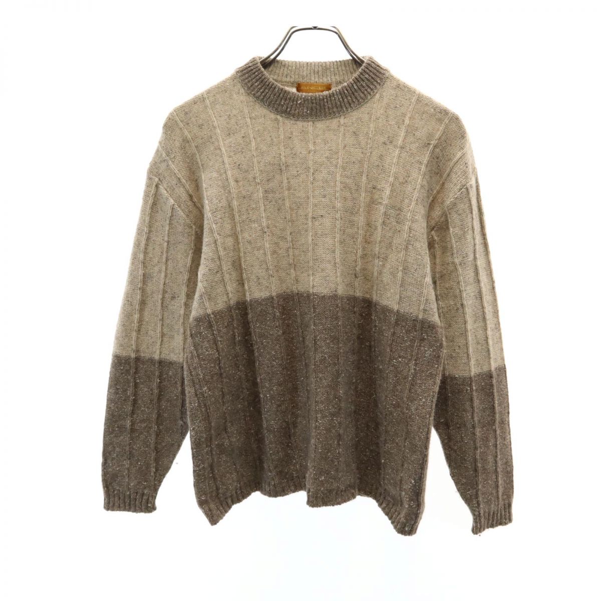 Rakuten - 古着 LANCEL ランセル ウールブレンド 長袖 ニット セーター 150 ベージュ系 キッズ 【中古】