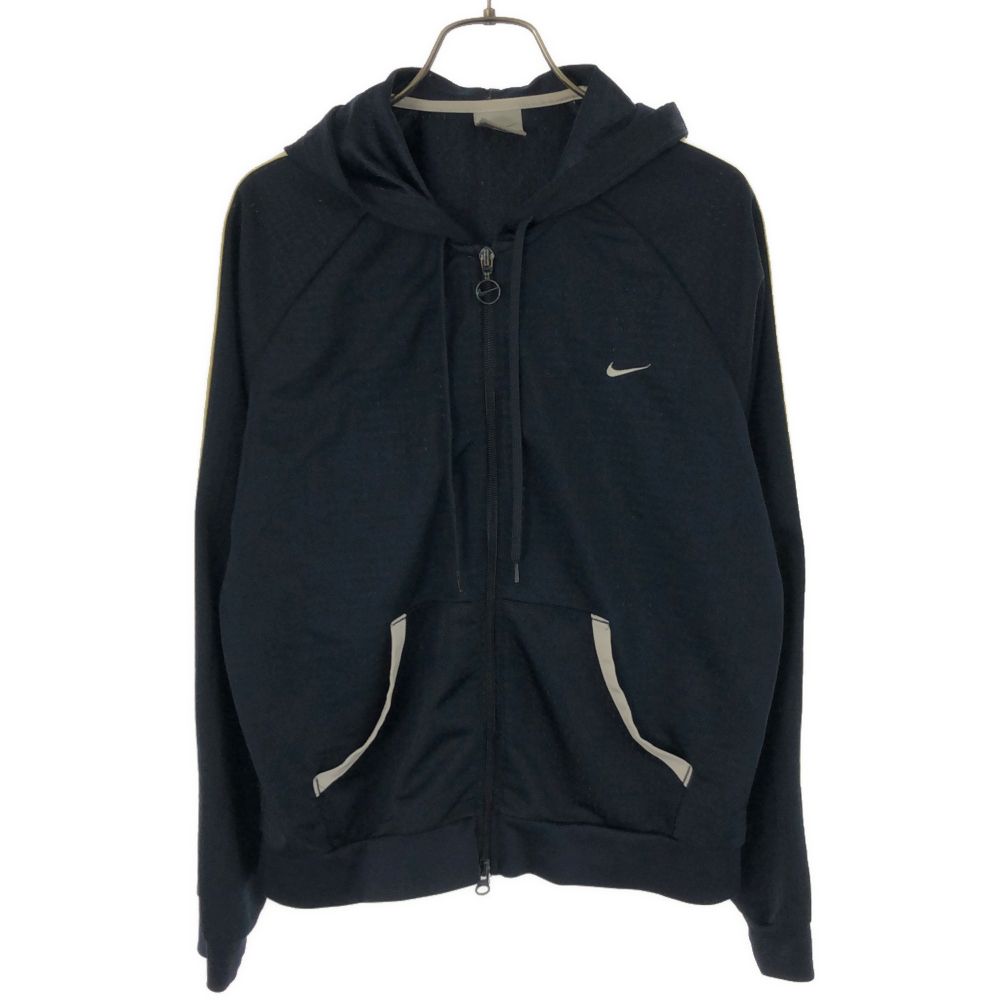 古着 ナイキ NIKE 長袖 ジップパーカー M ネイビー レディース 【中古】 【PD】
