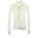 古着 ARMANI EXCHANGE アルマーニエクスチェンジ 長袖 ハーフボタン フード カットソー XS ホワイト系 レディース 【中古】(4)