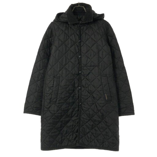 古着 LAVENHAM ラベンハム イギリス製 長袖 キルティングコート 36 ブラック フード付き レディース 【中古】 【PD】 古着 LAVENHAM ラベンハム イギリス製 長袖 キルティングコート 36 ブラック フード付き レディース 【中古】 【PD】