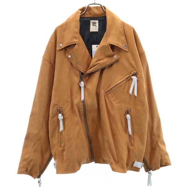 古着 未使用 VAST222 バースト222 19AW 日本製 スエード ライダースジャケット 2 ブラウン メンズ 【中古】