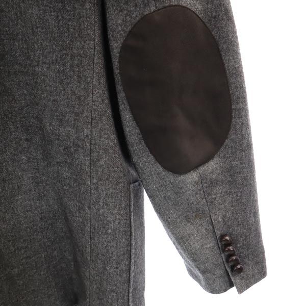 古着 Aquascutum アクアスキュータム ウールブレンド エルボーパッチ付 ジャケット LL ブラウン ハンティング メンズ 【中古】