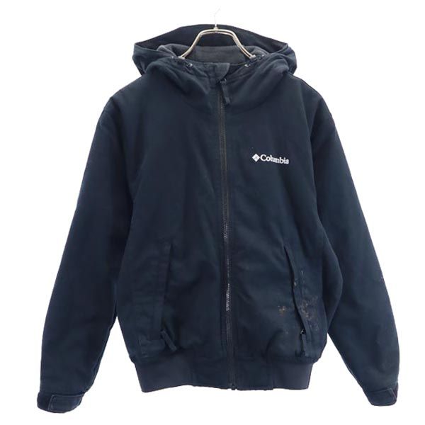 古着 Columbia コロンビア 中綿ジャケット XS 濃紺 裏フリース地 フード アウトドア メンズ 【中古】