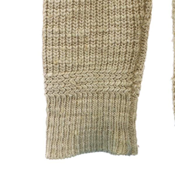 古着 RRL ダブルアールエル 1ツ星 シルク100％ 長袖 Vネック ニット カーディガン S ベージュ メンズ 【中古】 【PD】