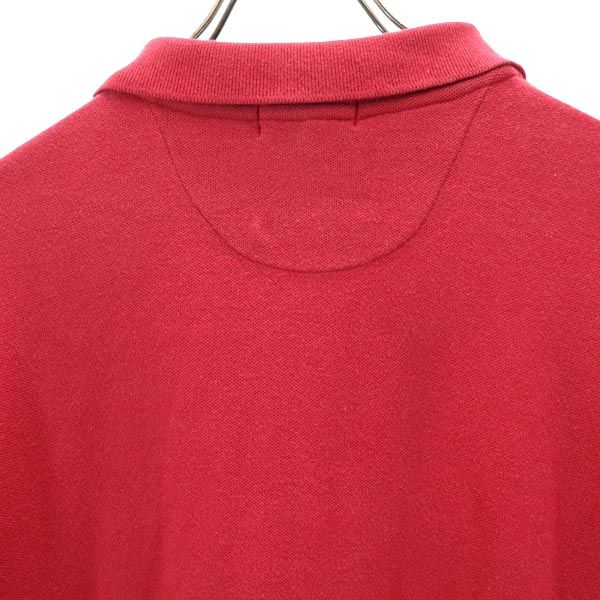 古着 IZOD アイゾット 半袖 ポロシャツ L 赤系 鹿の子 メンズ 【中古】
