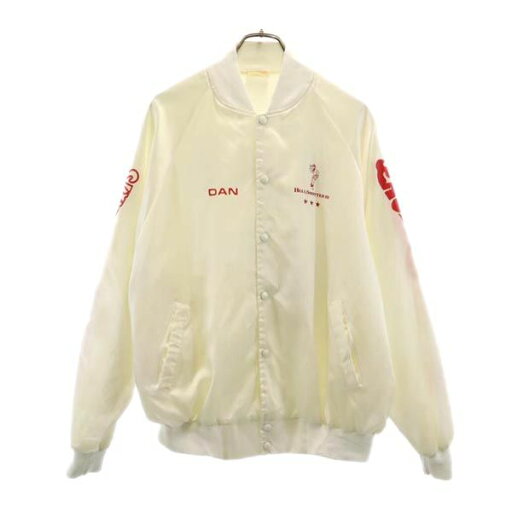 古着 Auburn Sportswear アーバン スポーツウェア 80s ヴィンテージ USA製 バックプリント ジャケット XL ホワイト 裏起毛 ジャンパー メンズ 【中古】 【PD】 古着 Auburn Sportswear アーバン スポーツウェア 80s ヴィンテージ USA製 バックプリント ジャケット XL ホワイト 裏起毛 ジャンパー メンズ 【中古】 【PD】