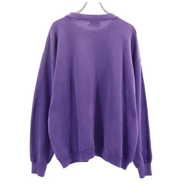 古着 Lee リー 90s オールド USA製 長袖 トレーナー L パープル系 スウェット 裏起毛 メンズ 【中古】 【PD】