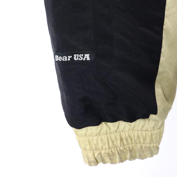 古着 Bear ベアー リバーシブル ダウンジャケット S アイボリー_黒/赤 ロゴ刺繍 メンズ 【中古】