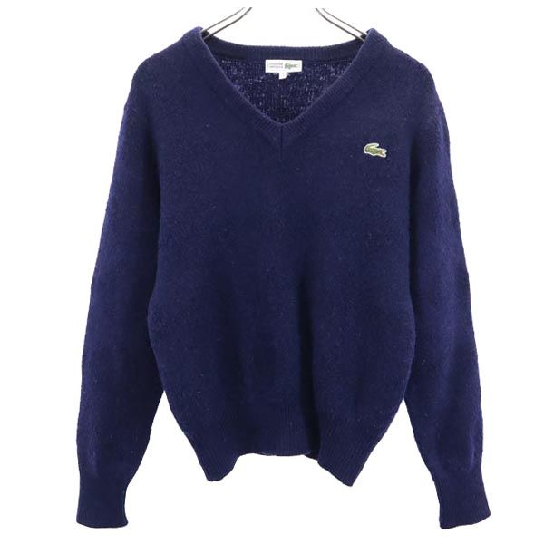 古着 LACOSTE ラコステ 長袖 Vネック 