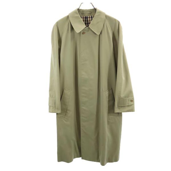 古着 Aquascutum アクアスキュータム 英国製 ステンカラーコート ベージュ系 メンズ 【中古】