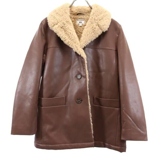 古着 UNIQLO ユニクロ フェイク レザージャケット L ブラウン 裏ボア レディース 【中古】 【PD】 古着 UNIQLO ユニクロ フェイク レザージャケット L ブラウン 裏ボア レディース 【中古】 【PD】
