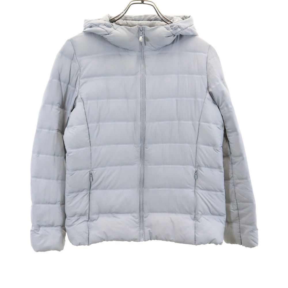 古着 UNIQLO ユニクロ シームレス ウルトラライトダウンジャケット M グレー フード レディース 【中古】 【PD】