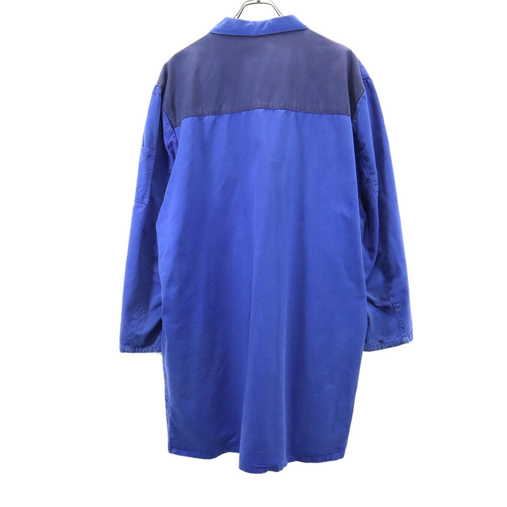 古着 EURO WORK ユーロワーク 70s 80s ヴィンテージ ユーロワーク ワーク チェスターコート ブルー×ネイビー メンズ 【中古】 【PD】