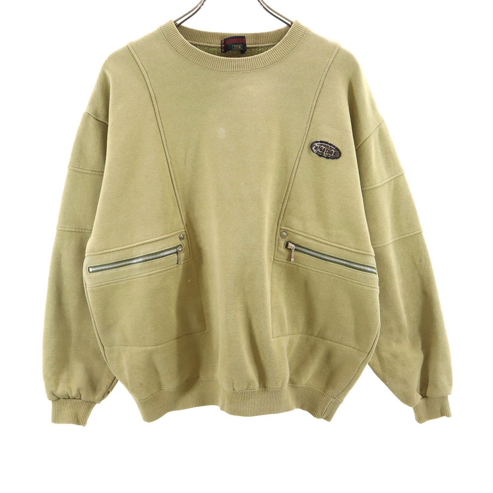古着 McGregor マックレガー 日本製 長袖 スウェット トレーナー 170 ベージュ系 裏起毛 メンズ 【中古】