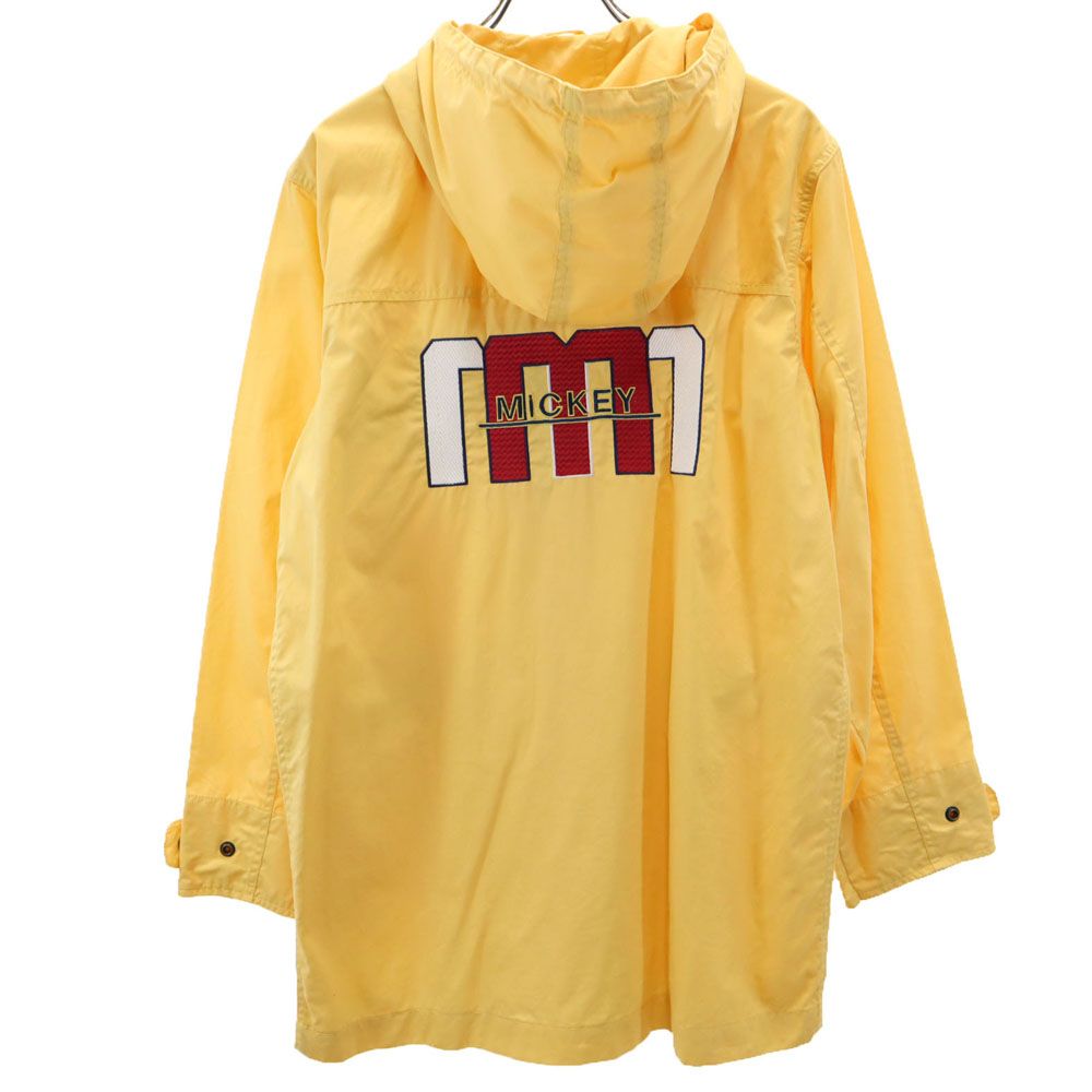 古着 Disney ディズニー 90s オールド ミッキーマウス刺繍 マウンテンパーカー S イエロー系 MICKEY メンズ 【中古】