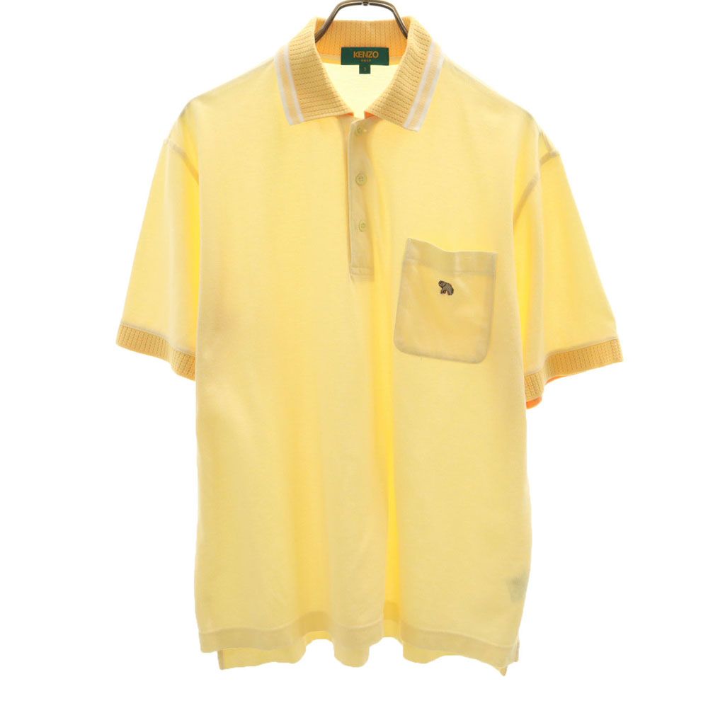ケンゾーゴルフ 90s 日本製 オールド ゴルフ 半袖 ポロシャツ 3 イエロー KENZO GOLF 鹿の子 メンズ 【詳細】 90年代のオールドのケンゾーになります。特に気になるようなダメージは見当たらず比較的キレイな状態です。 コンディションについて Item Spec 詳細スペック ブランド ケンゾーゴルフ / KENZO GOLF 年代 90s 生産国 日本 アイテム ポロシャツ サイズ表記 3参考サイズ：メンズLサイズ 着丈約71cm身幅約57cm肩幅約49cm袖丈約25cm 素材 綿75%他※詳細は画像参照、もしくはお問い合わせお願い致します。 カラー イエロー 商品番号 br-fre-86123-mst サイズガイドはこちら ※サイズに関しまして実寸も参考にお願いいたします。(当店でもサイズがわからない商品がありますので実寸サイズのご確認をお願いいたします。) ※状態は当社独自の基準です。 ※素材表記はなるべく写真にて収めていますが、欠損、不明な点があればお問い合わせください。 ※商品は写真のものがすべてとなります。 ※測定値の若干の誤差はご了承ください。 ※モニターの発色によって色が異なって見える場合がございます。 ※「在庫有り」の表示であっても、必ずしも在庫を保証するものではありません。 掲載商品について、他モールとも在庫を共有しております。 完売の場合は、誠にご迷惑をお掛けいたしますが、ご注文をキャンセルさせていただく場合がございます。予めご了承ください。