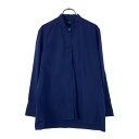古着 ユニクロ UNIQLO プラスジェイ コラボ 長袖 ノーカラー コットンシャツ S ネイビー 比翼ボタン +J レディース 【中古】 【PD】(4)