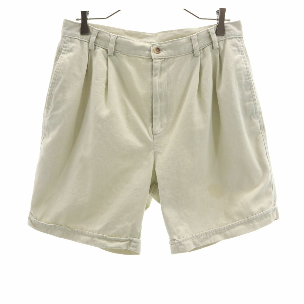 Rakuten - 古着 STJOHN’sBAY セントジョンズベイ 90s オールド チノショートパンツ w32 アイボリー系 メンズ 【中古】