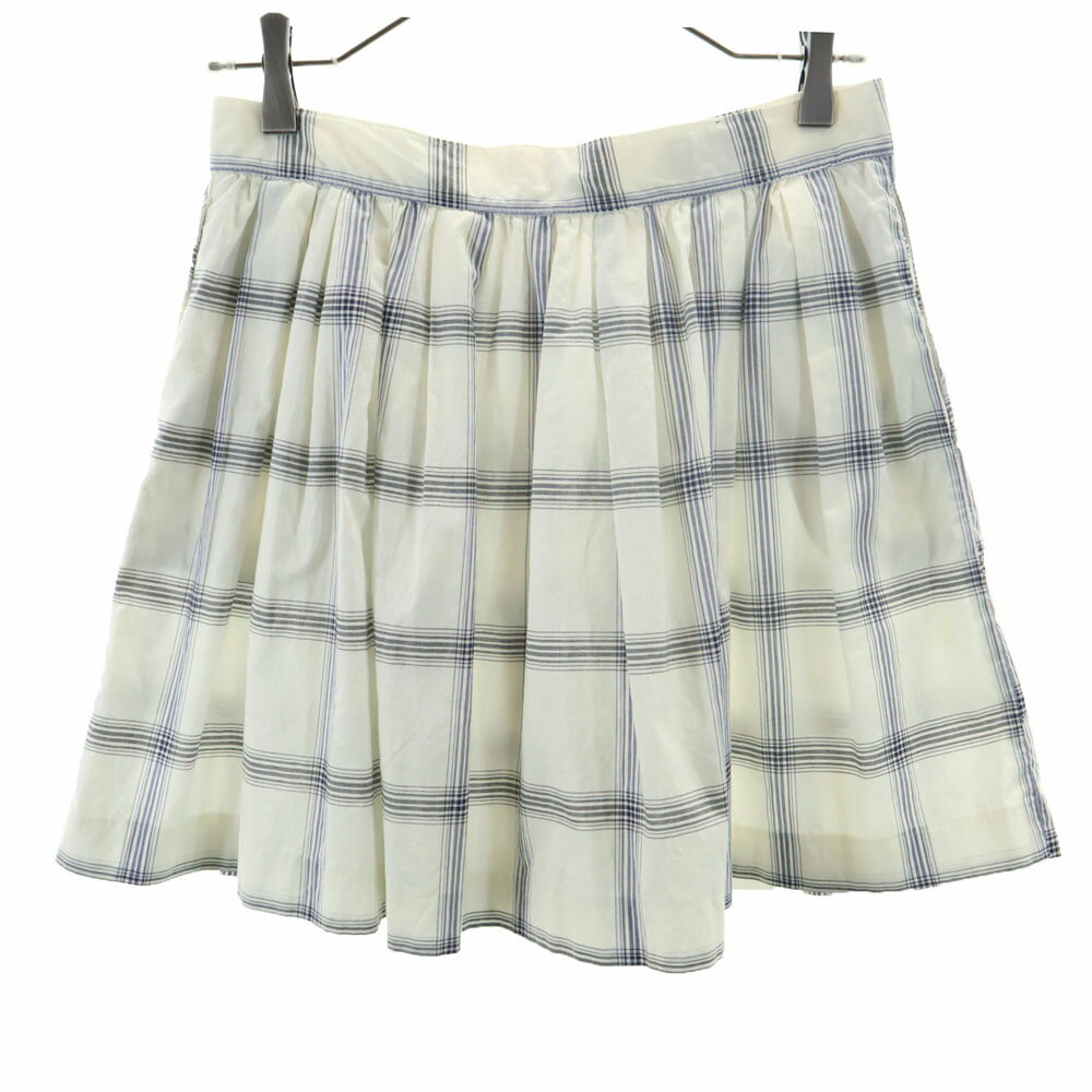 古着 MAISON SPECIAL メゾンスペシャル ミニ丈 ギャザースカート 38 ホワイト レディース 【中古】 【PD】