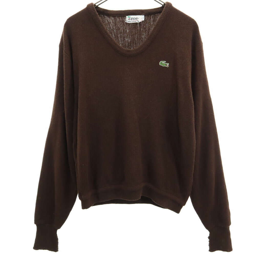 古着 IZOD LACOSTE アイゾットラコステ 70s 糸巻きタグ ヴィンテージ 長袖 アクリルニット セーター M ..