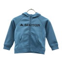 古着 BURTON バートン スノーボード 長袖 ジップパーカー 3T ブルー 裏フリース スノボ キッズ 【中古】 【PD】