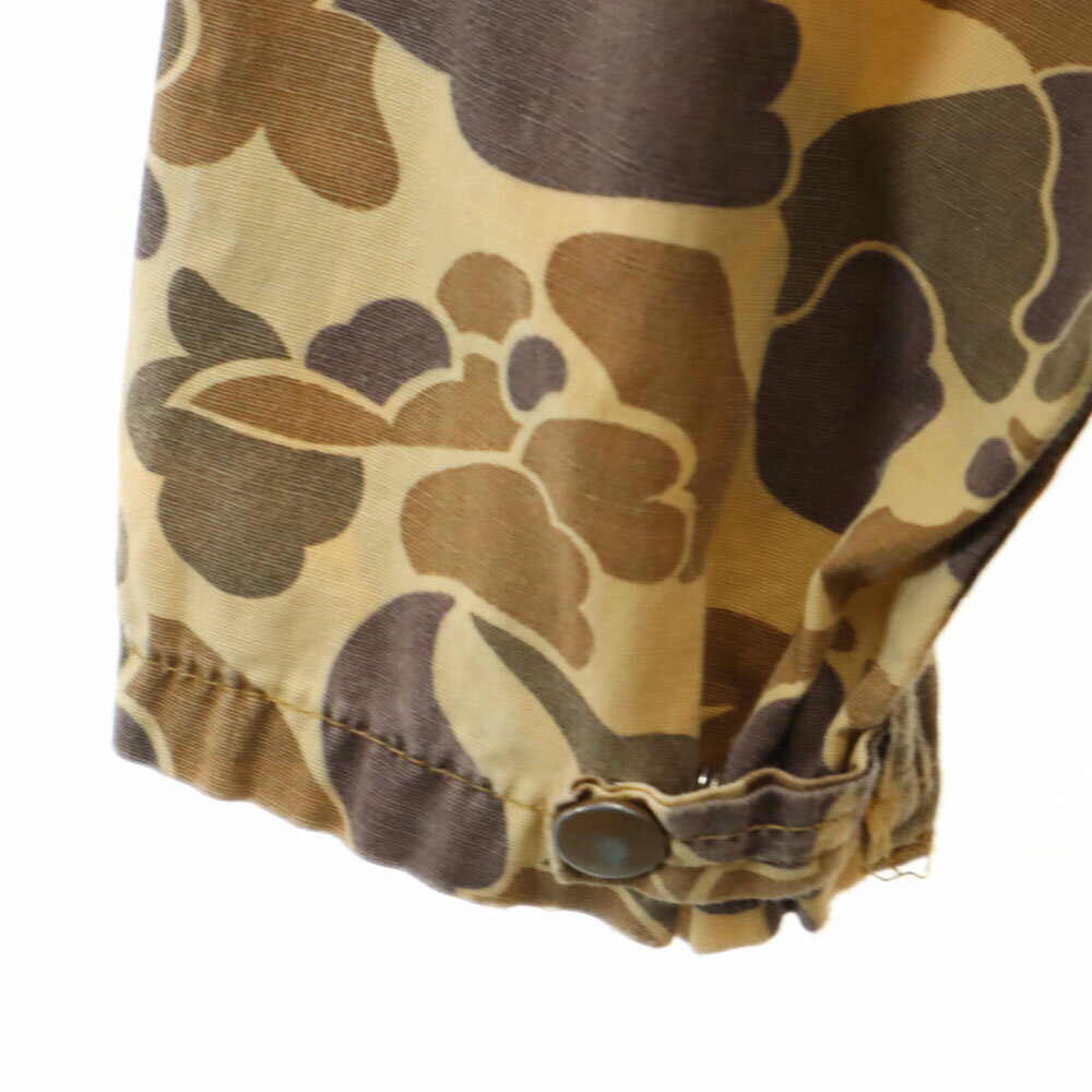 古着 Sears シアーズ 60s 70s ダックハンターカモ 長袖 つなぎ ベージュ オールインワン 迷彩 TALONジップ オールド ヴィンテージ メンズ 【中古】 【PD】