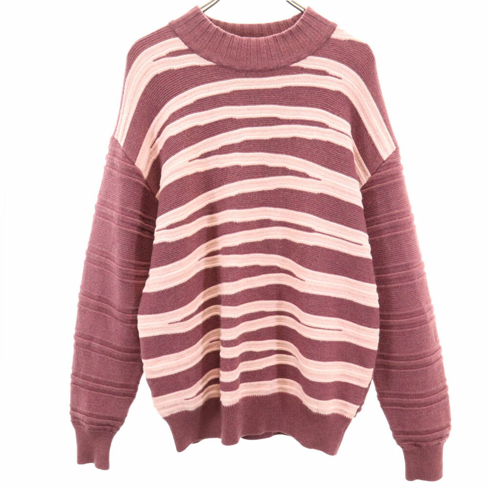 Rakuten - 古着 Christian Dior MONSIEUR クリスチャンディオール ムッシュ 90s ウール オールド 長袖 モックネック セーター L ボルドー系 ニット メンズ 【中古】 【PD】