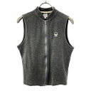 古着 ARMANI JEANS アルマーニジーンズ イタリア製 ジップ ベスト 6 グレー レディース 【中古】(4)