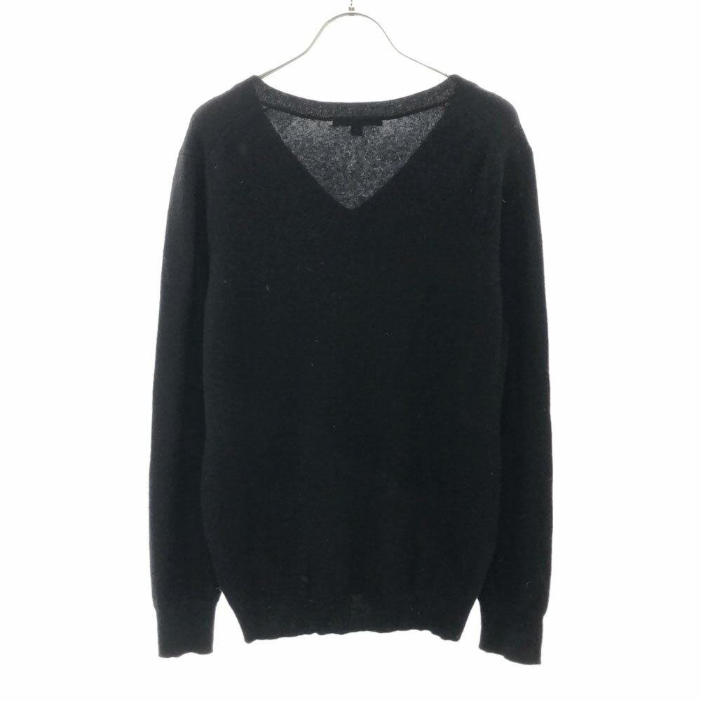 古着 ユニクロ UNIQLO カシミヤ100% 長袖 Vネック セーター XL ブラック ニット レディース 【中古】 【PD】