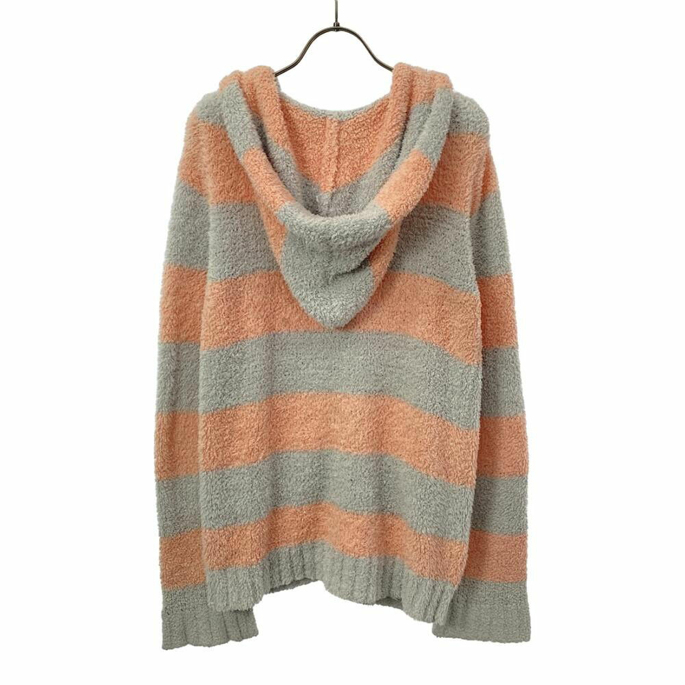 古着 ジェラートピケ gelato pique PNTD09029-304 ボーダー柄 長袖 ルームウェア F グレー×ピンク ジェラピケ ジップパーカー レディース 【中古】 【PD】