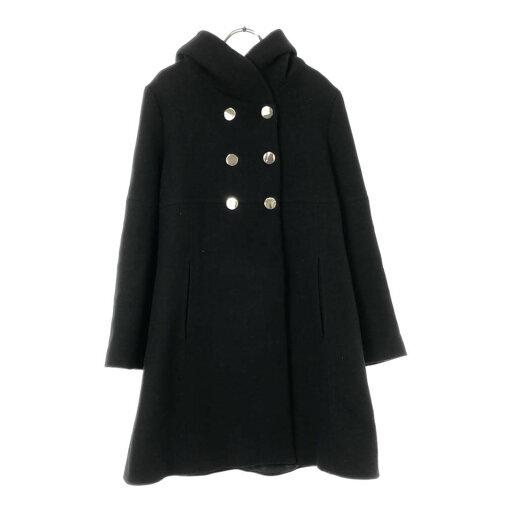古着 ザラ ZARA ウールブレンド ダブル コート M ブラック フード付 ダブルボタン レディース 【中古】 【PD】 古着 ザラ ZARA ウールブレンド ダブル コート M ブラック フード付 ダブルボタン レディース 【中古】 【PD】