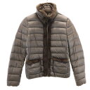 古着 MONCLER モンクレール ハンガリー製 ダウンジャケット 0 グレージュ系 ミンクファー付き TEMPLEZ GIUBBOTTO レディース 【中古】 【PD】