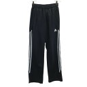 古着 アディダス adidas ロングジャージパンツ XS ブラック レディース 【中古】 【PD】