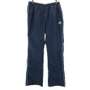 古着 アディダス adidas トレーニング ウインドパンツ L ネイビー系 裏トリコット レディース 【中古】(4)