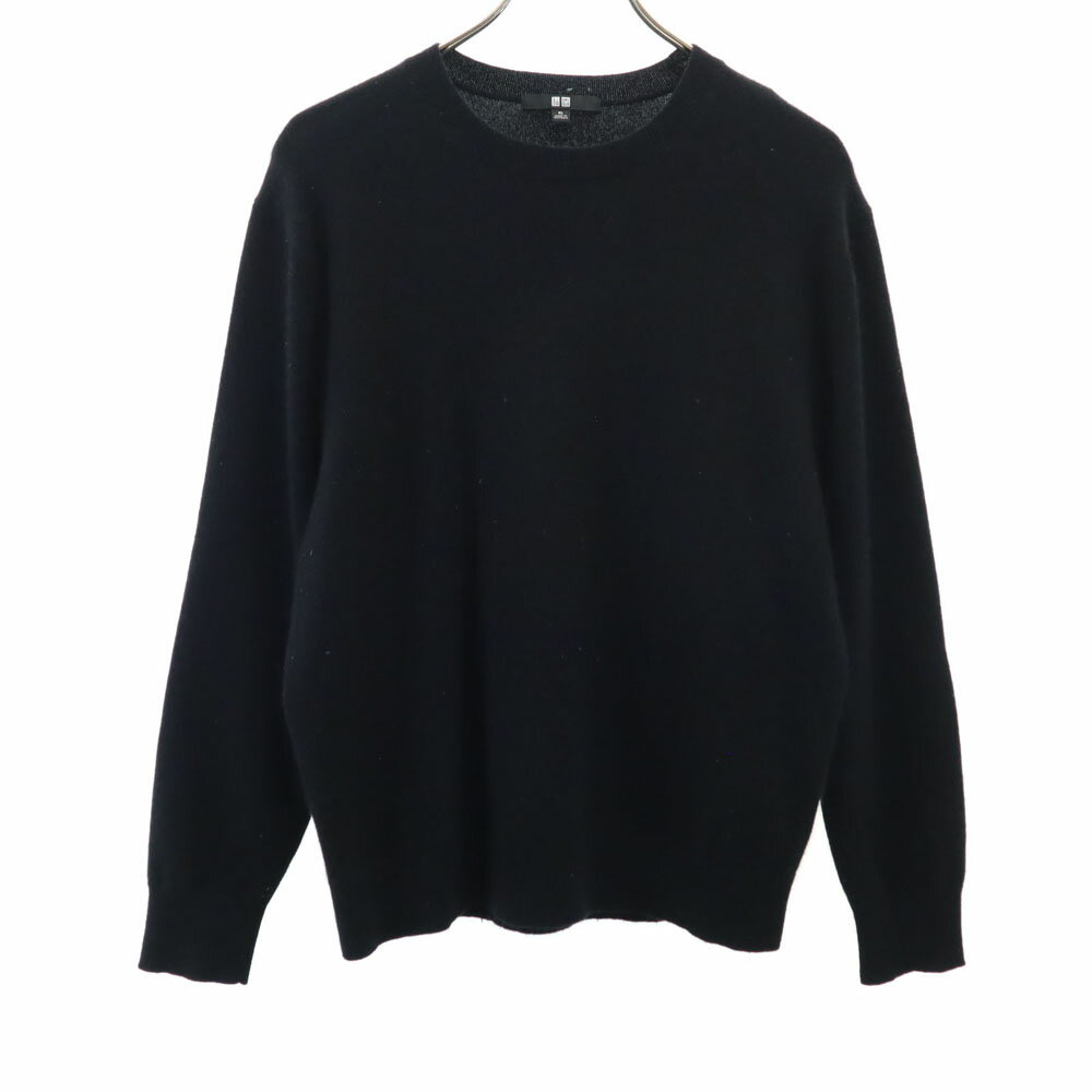 ユニクロ カシミヤ100％ 長袖 セーター XL ブラック UNIQLO ニット レディース 【中古】のサムネイル