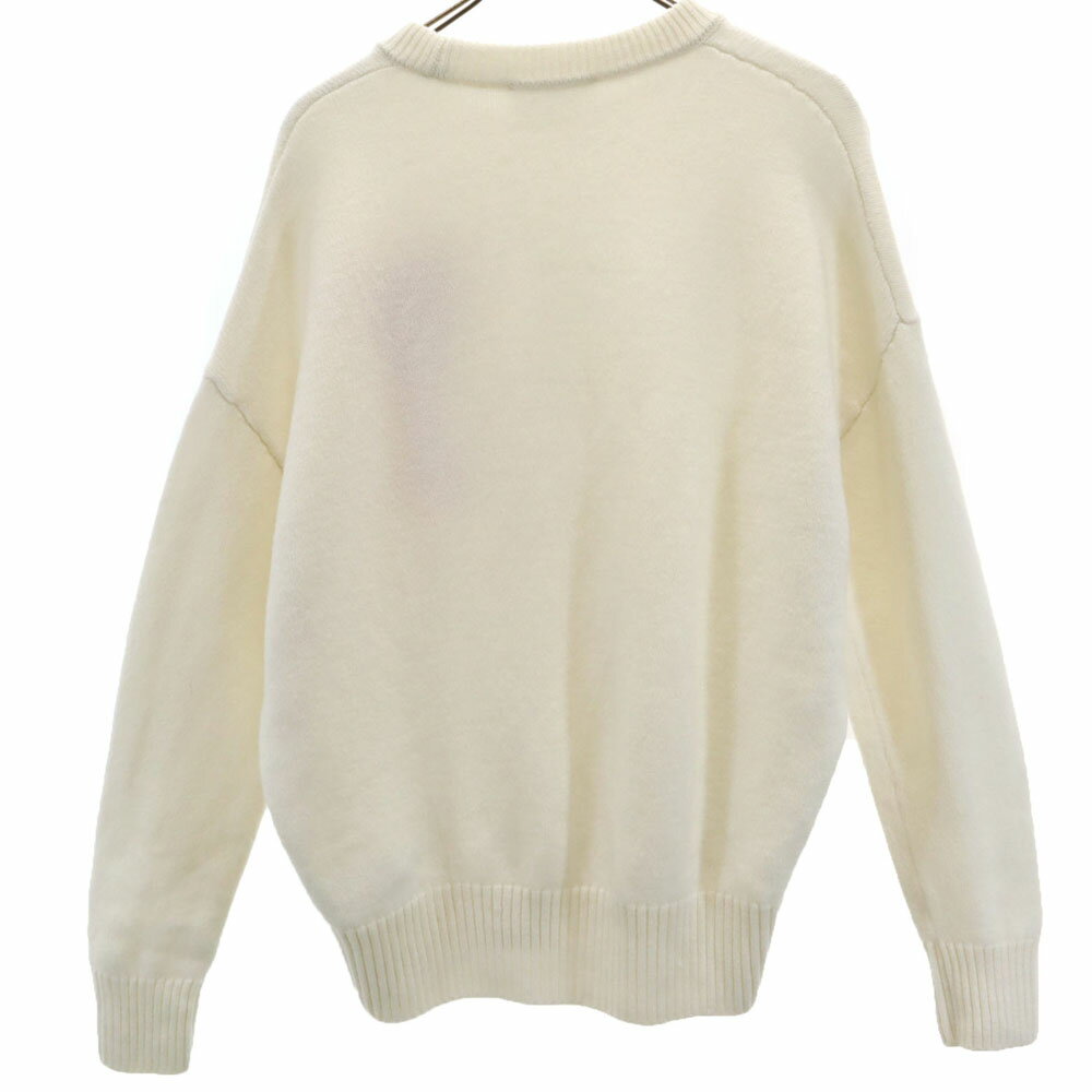 古着 ami アミ ブルガリア製 長袖 セーター S ホワイト ニット レディース 【中古】 【PD】