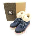 古着 SOREL ソレル COZY CARNIVAL ブーツ 24.0cm ネイビー 箱付き レディース 【中古】 【PD】(4)