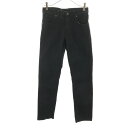 古着 エドウィン EDWIN 日本製 ストレートパンツ w27 黒 ストレッチ レディース 【中古】 【PD】(4)