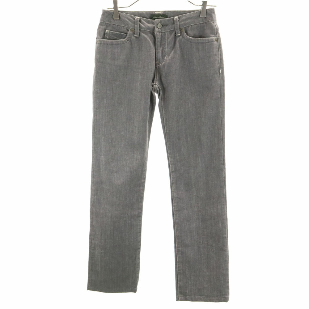 古着 エディバウアー Eddie Bauer ストレートデニムパンツ PO グレー ジーンズ アウトドア レディース 【中古】