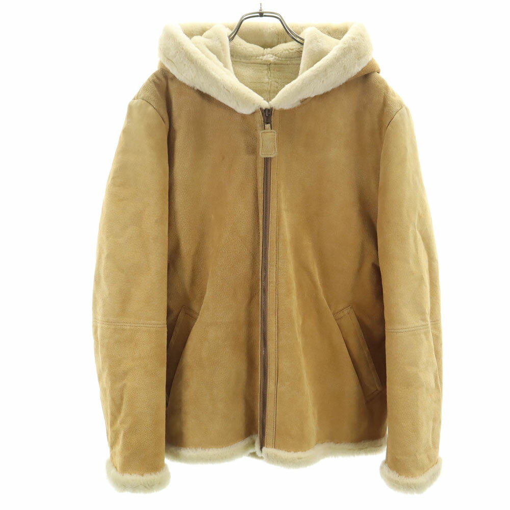 古着 SUGGESTION サジェッション 90s オールド ビックスキン ムートンジャケット M ベージュ メンズ 【中古】