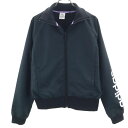 古着 adidas アディダス トレーニング トラックジャケット M チャコールブラック 裏メッシュ レディース 【中古】 【PD】