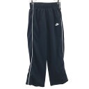 古着 NIKE ナイキ トレーニング トラックパンツ L 黒 裏フリース レディース 【中古】 【PD】