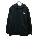 古着 THE NORTH FACE ザノースフェイス NT12035 ロゴ刺繍 長袖 スウェットパーカー S ブラック アウトドア プルオーバー NT12035 メンズ 【中古】