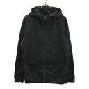 古着 THE NORTH FACE ザノースフェイス ロゴ刺繍 長袖 モーメンタムフーディ ジップパーカー M ブラック アウトドア NT11303 メンズ 【中古】