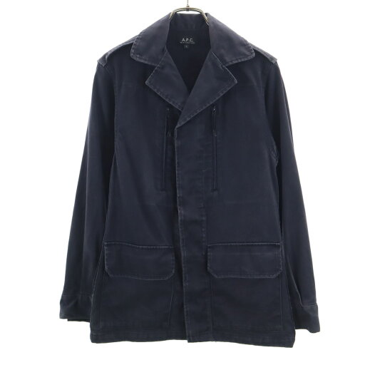 古着 A.P.C. アーペーセー フランス製 ワークジャケット S ネイビー レディース 【中古】 【PD】 古着 A.P.C. アーペーセー フランス製 ワークジャケット S ネイビー レディース 【中古】 【PD】
