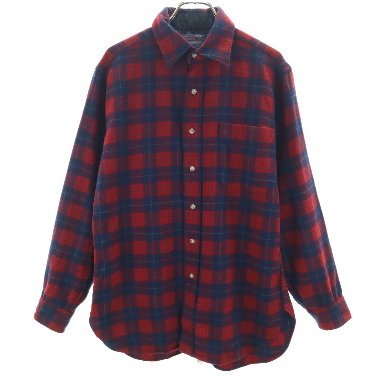 古着 PENDLETON ペンドルトン 70s USA製 ヴィンテージ チェック柄 長袖 ネルシャツ M レッド メンズ 【中古】 【PD】