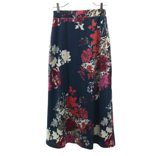 古着 アンティカ 花柄 ロングスカート F ネイビー系 レディース 【中古】 【PD】 古着 アンティカ 花柄 ロングスカート F ネイビー系 レディース 【中古】 【PD】